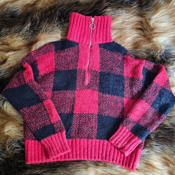Jessica Simpson Plaid Fuzzy Zipper Sweater Jacket Lot of 3 - Picture 7 of 9